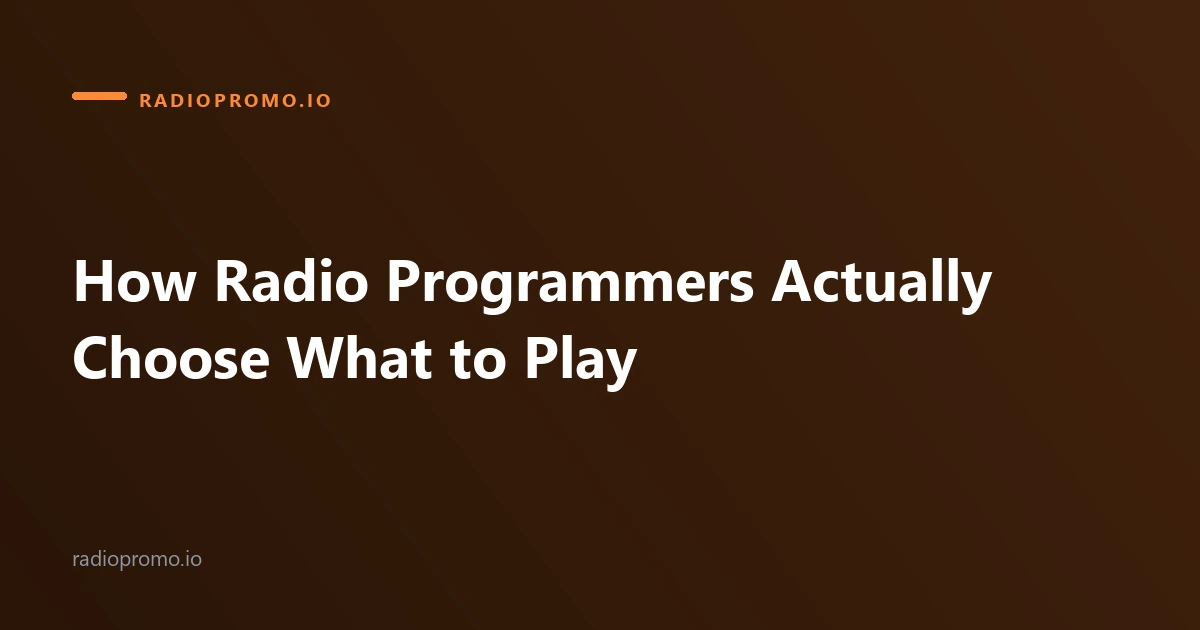 How Radio Programmers Actually Choose What to Play